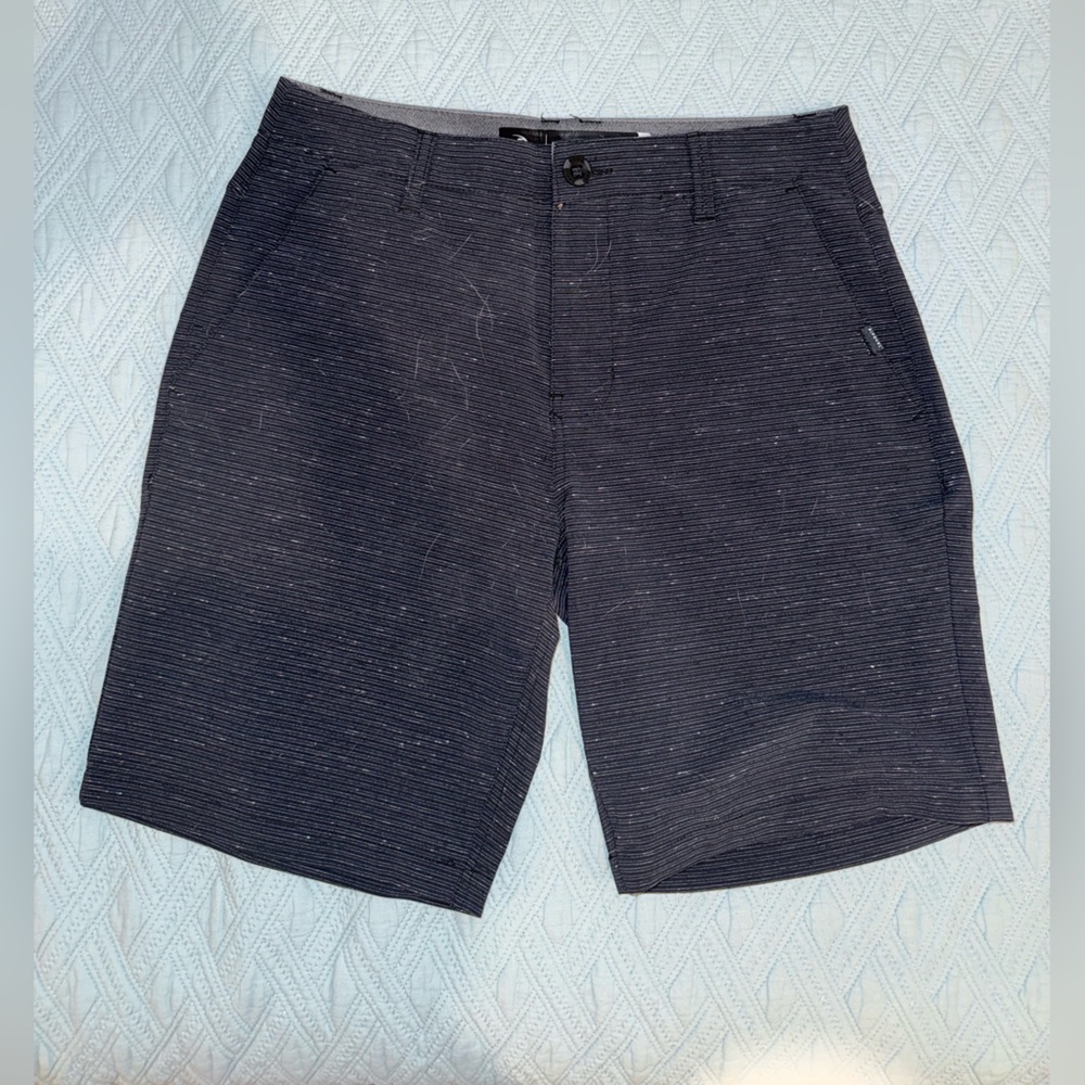 Rip Curl Men's Black/Space Gray Textured Flat Front Shorts
